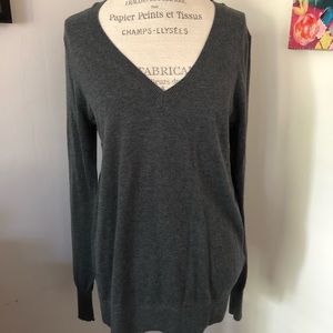 Gray V-neck Sweater